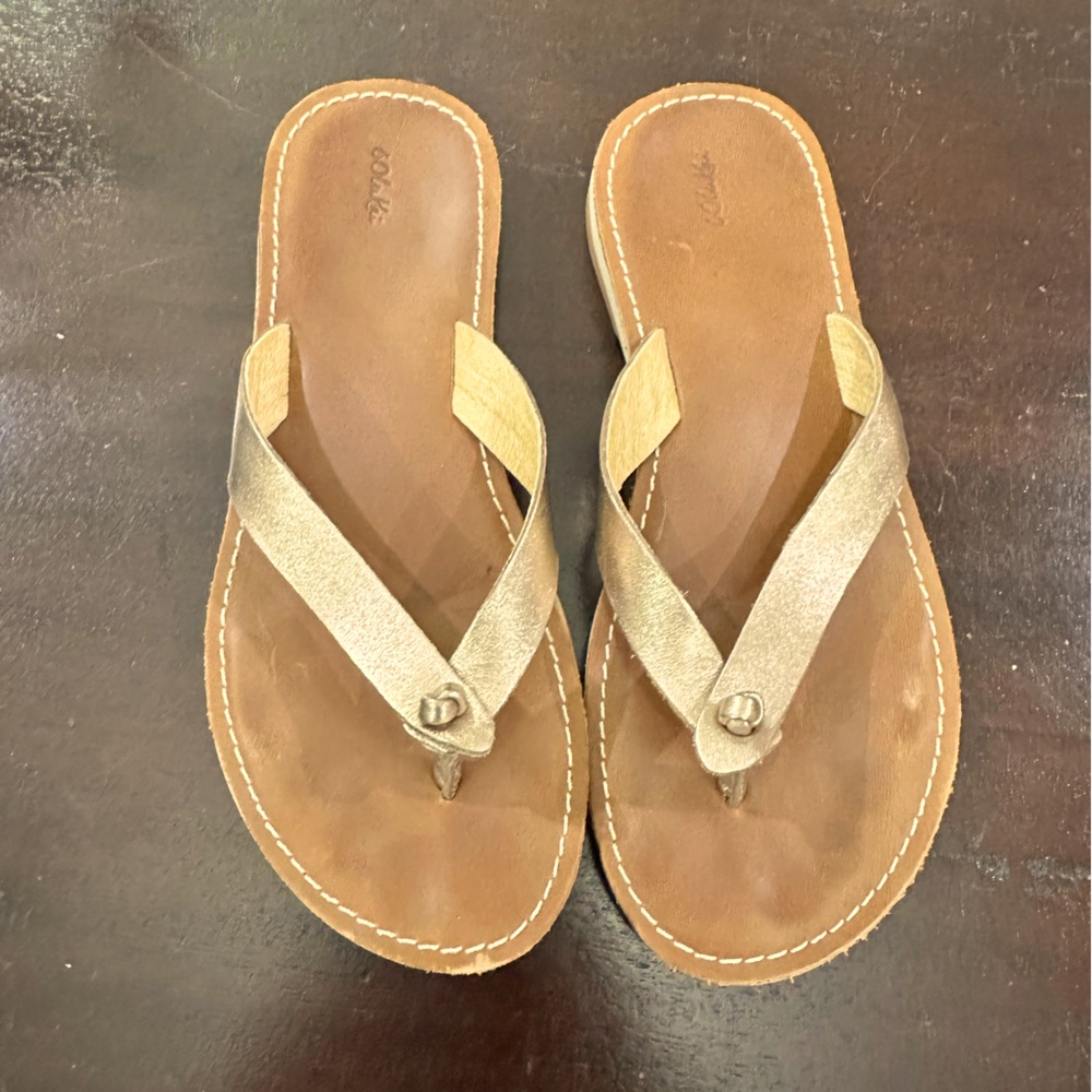 Oulakai Bronze/Gold Metallic Leather Sandal